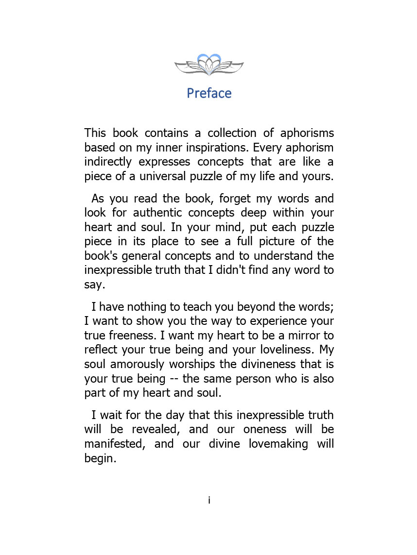 The Book of Your Freeness, Loveliness, and Divineness