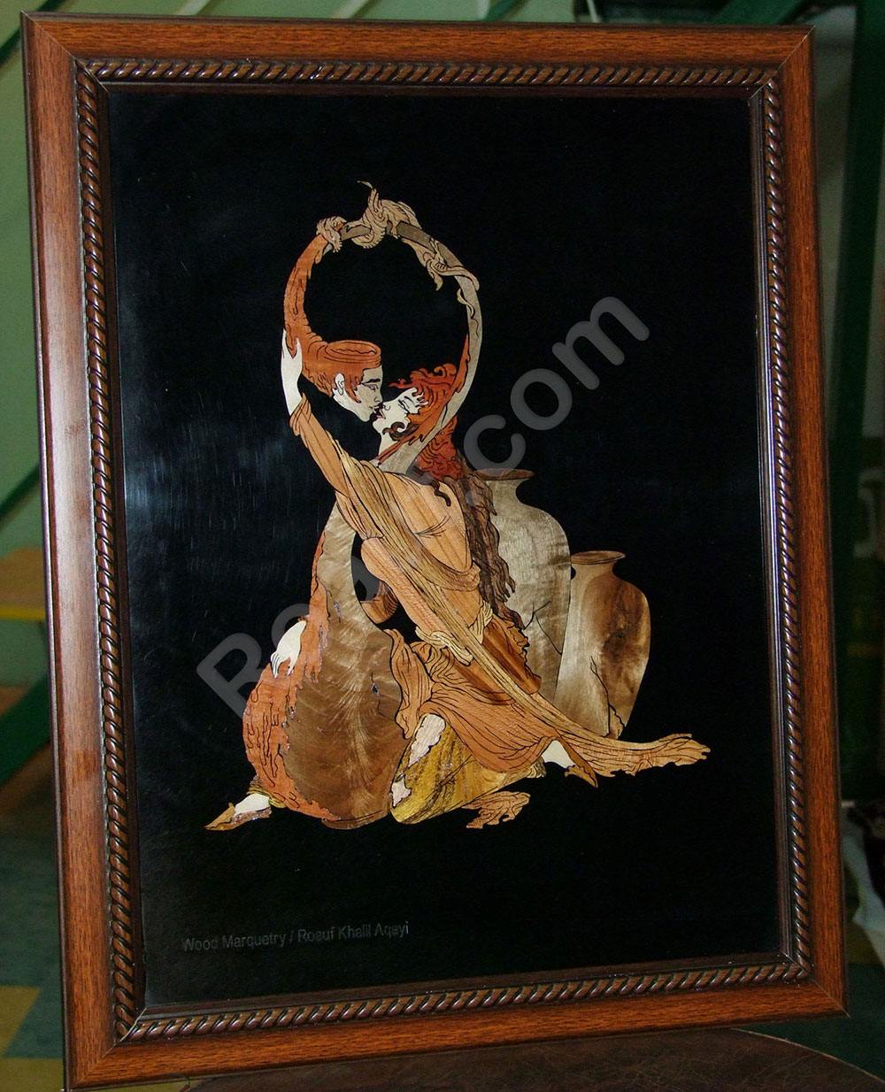 Wood Inlay, Wood Marquetry Panel of Shard