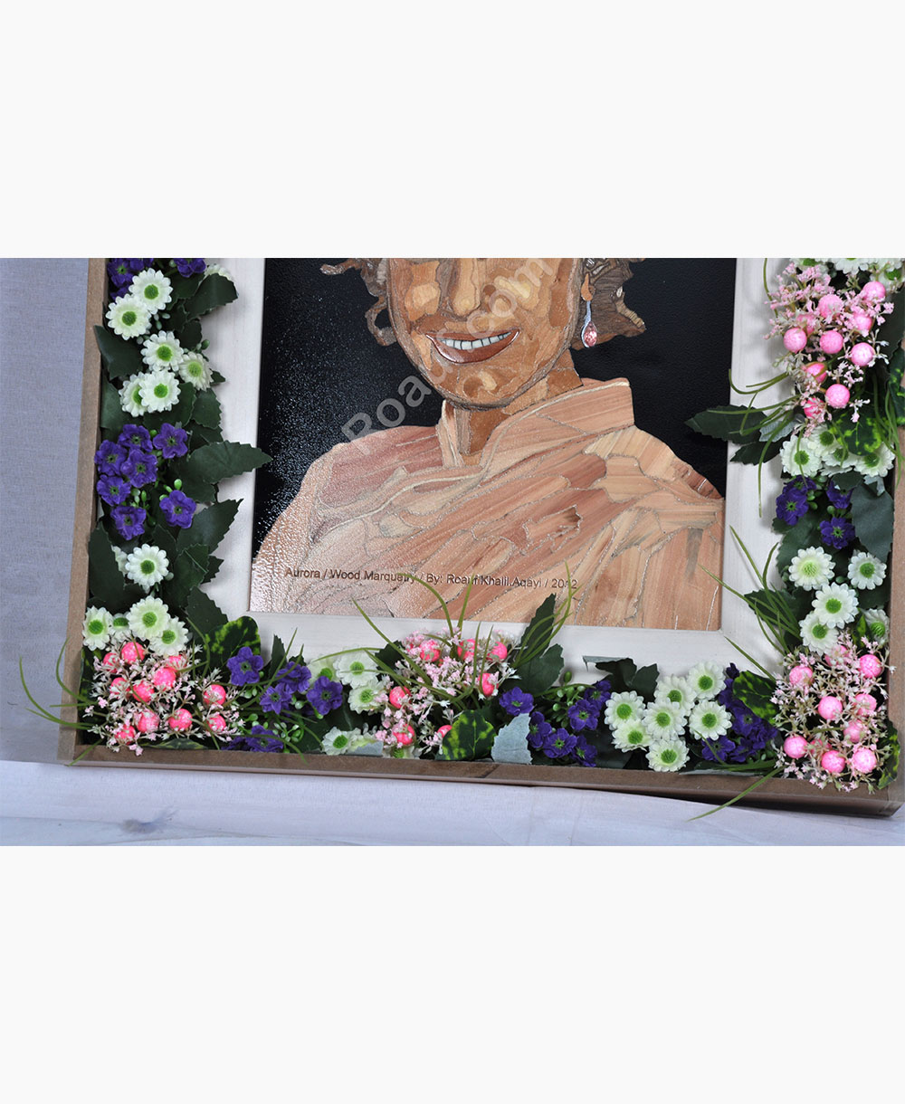 Wood Inlay, Wood Marquetry Panel of Aurora