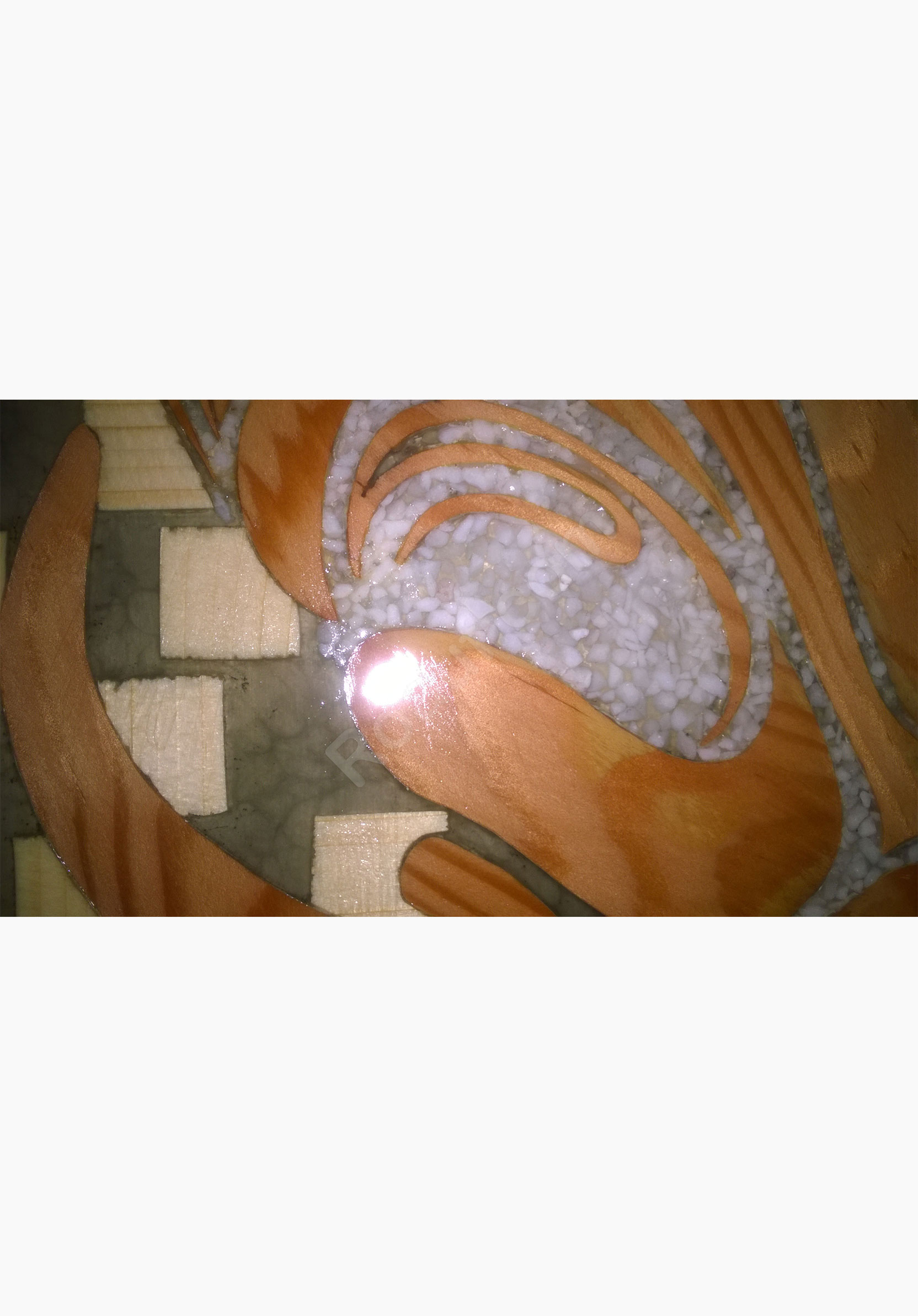 Wood Inlay / Wood Marquetry Panel of a Cat